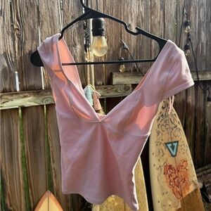 FP Movement by Free People Light Pink V-Neck Camisole